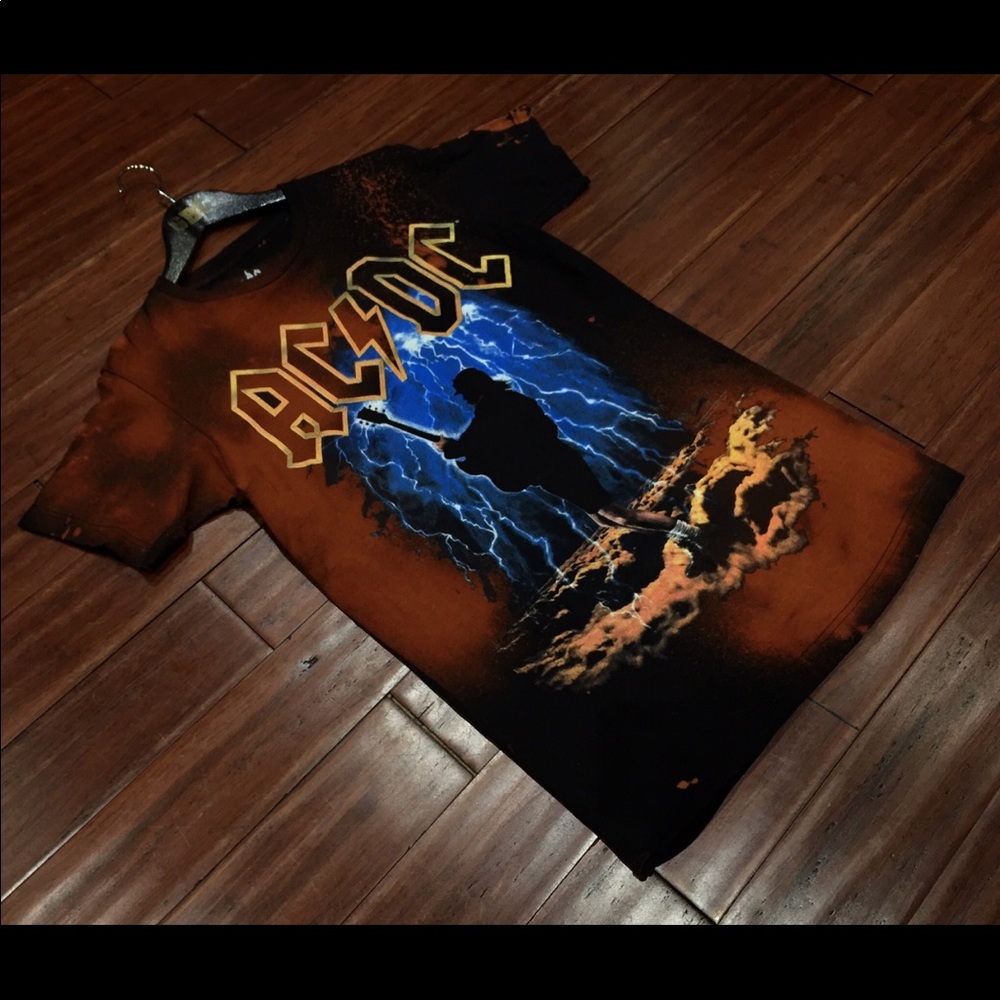 Vintage hand bleached AC/DC Highway to Hell Tshirt